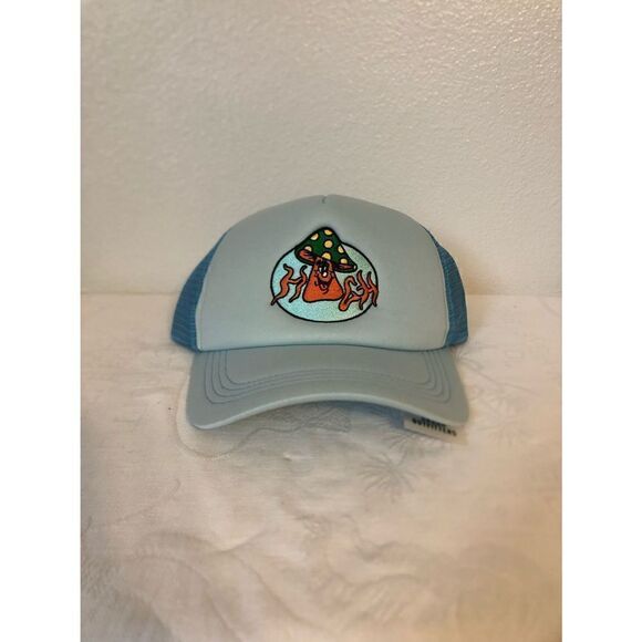 Brand New Urban Outfitters Nature Embroidered Mushroom Trucker Hat - Picture 5 of 7